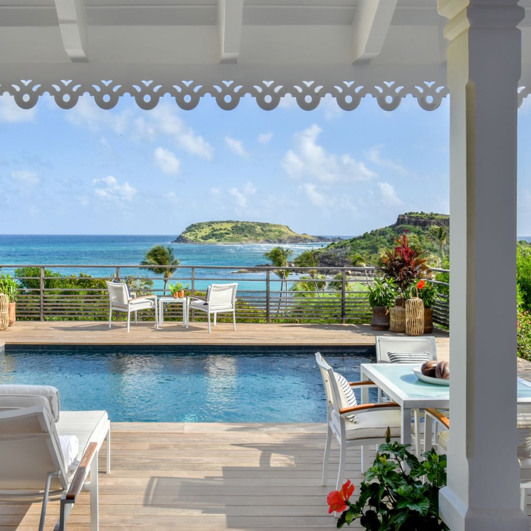 Pool and ocean view from suite